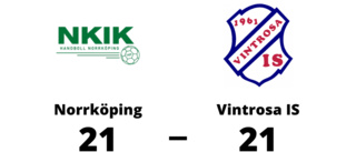 Norrköping och Vintrosa IS delade på poängen