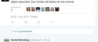 Mannbergs briljanta svar efter kritiken