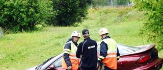 Lyckades undvika träd med få meter