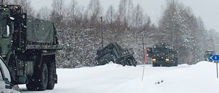 Militär lastbil i olycka