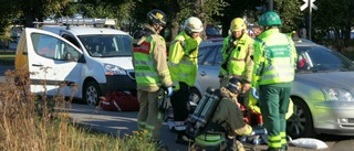 En till sjukhus efter trafikolycka