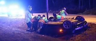 Trafikolycka och gata som byggs om