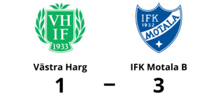 Klar seger för IFK Motala B mot Västra Harg på Ekvallen