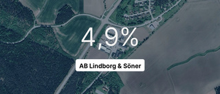 AB Lindborg & Söner steg med 32,7 procent