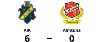 Bortaförlust för Almtuna – 0-6 mot AIK