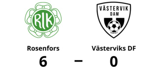 Storseger för Rosenfors – 6-0 mot Västerviks DF