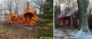 Trähus brann ner till grunden – polisen misstänker brott