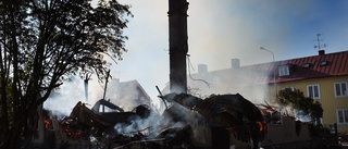 En gripen efter storbrand i Umeå