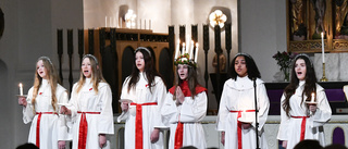 En glad men lättad lucia efter kröningen