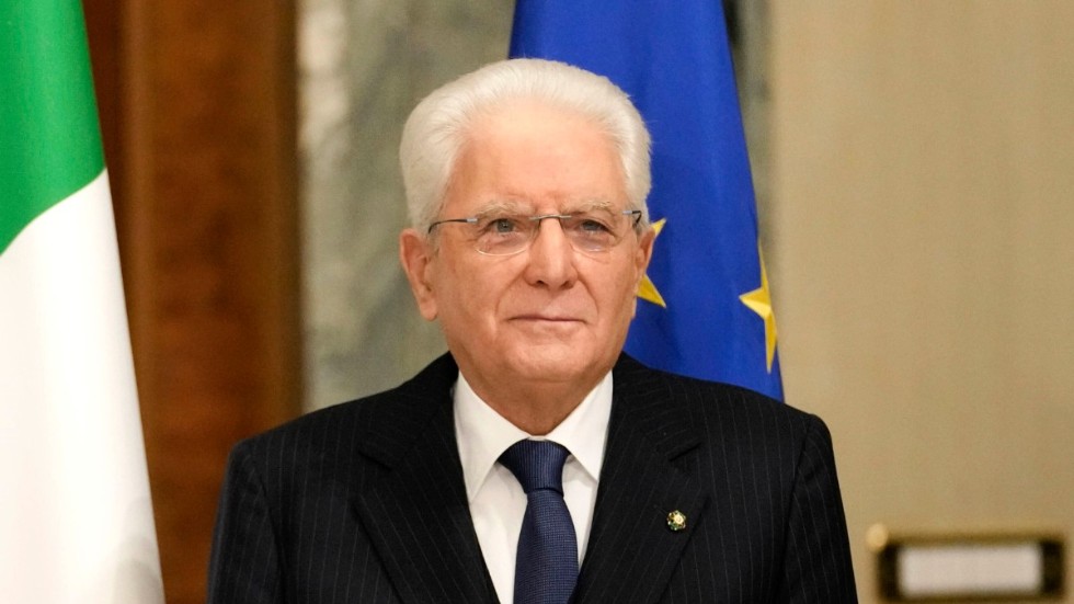 Italiens president Sergio Mattarella får sitta kvar. Arkivbild.