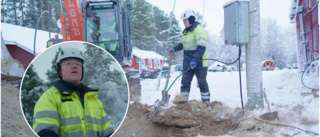 Arjeplogsbon Sture visar jobbet som linjemontör i tv