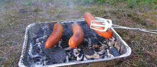 Engångsgrillar grillade