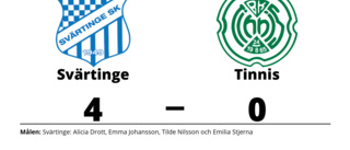 Svärtinge tog kommandot från start mot Tinnis