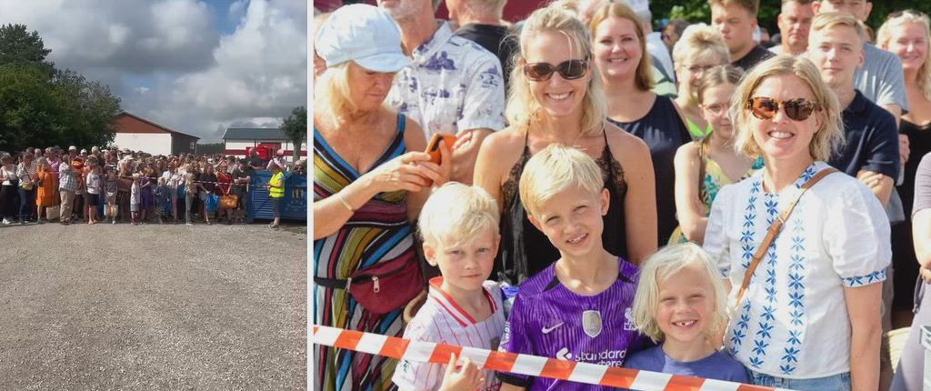 Hundratals stod redo för att rusa mot fynden på loppisen i Fardhem