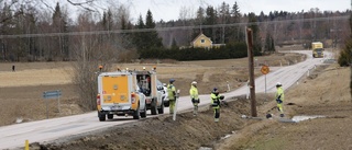 Väg 53 stängdes av – trasig elstolpe satte stopp för trafiken