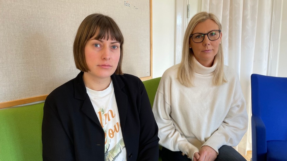 Maria Karlsson och Therese Johansson, Familjeenheten, möter barn som har utsatts för eller bevittnat våld i hemmet. 