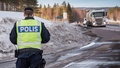 Här hade polisen trafikkontroller under förmiddagen