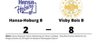 Storseger för Visby Bois B borta mot Hansa-Hoburg B