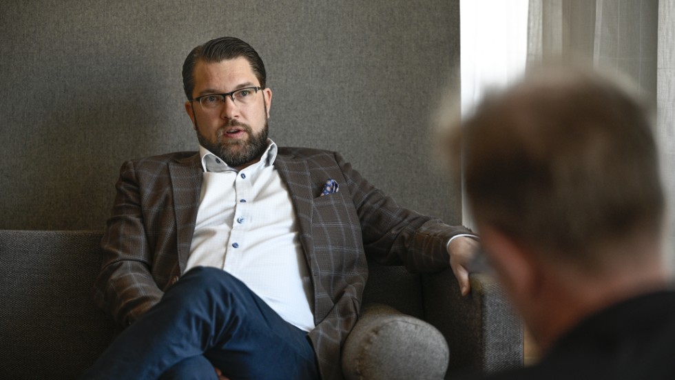 Insändarskribenten anser att Sverigedemokraterna vill splittra Sverige. På bilden SD:s partiledare Jimmie Åkesson.