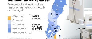 Akut vårdplatsbrist – störst behov här i länet: "Allvarligt läge"