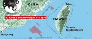 Nära 100 kinesiska flyg – pressen ökar på Taiwan