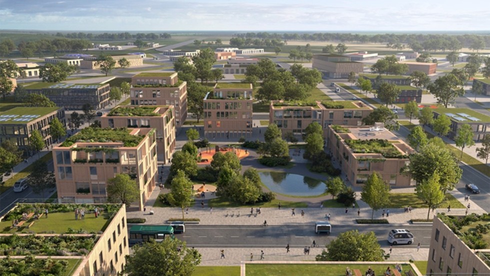Kommunens vision är ett område som är fullt av verksamheter och upplevelser och som sysselsätter 10 000 personer. Arlandastad har liknande tankegångar. Illustrationerna från Nyköpings kommun har tagits fram för att ge en känsla av hur området kan se ut i framtiden.
