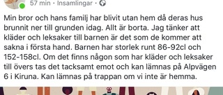 Efter branden: Barnen har varken kläder eller leksaker