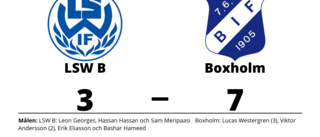 Förlust för LSW B hemma mot Boxholm