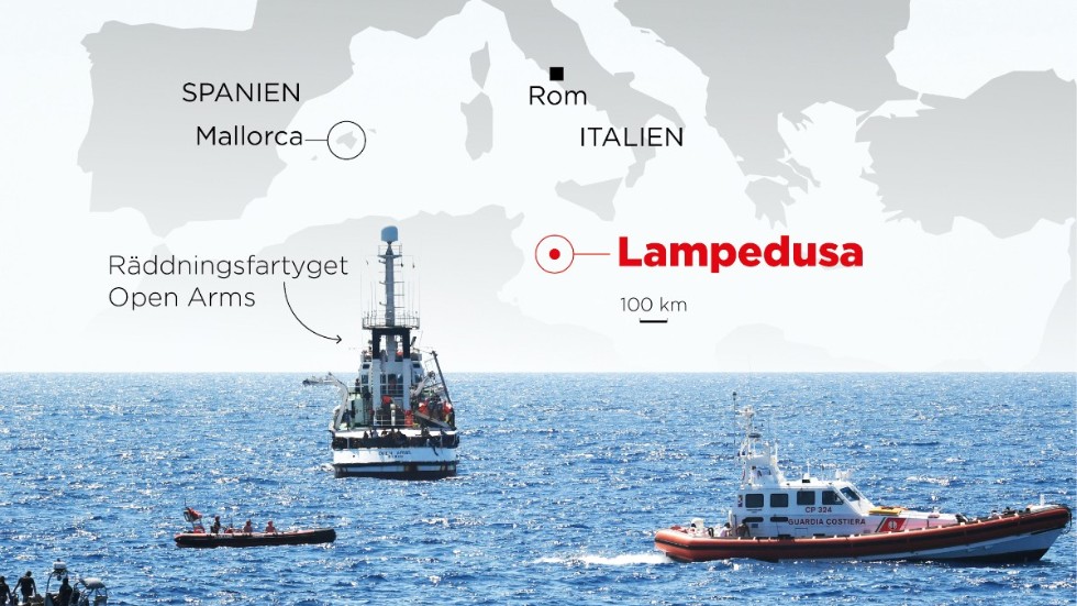 Fartyget Open Arms hindrades att lägga till på den italienska ön Lampedusa, vilket får ett rättsligt efterspel i Italien.