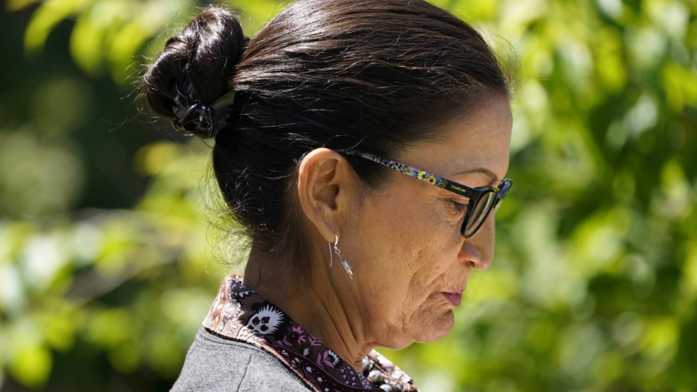 USA:s inrikesminister Deb Haaland. Bild från tidigare i juni.