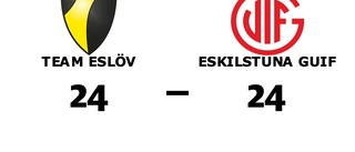 Team Eslöv och Eskilstuna Guif delade på poängen