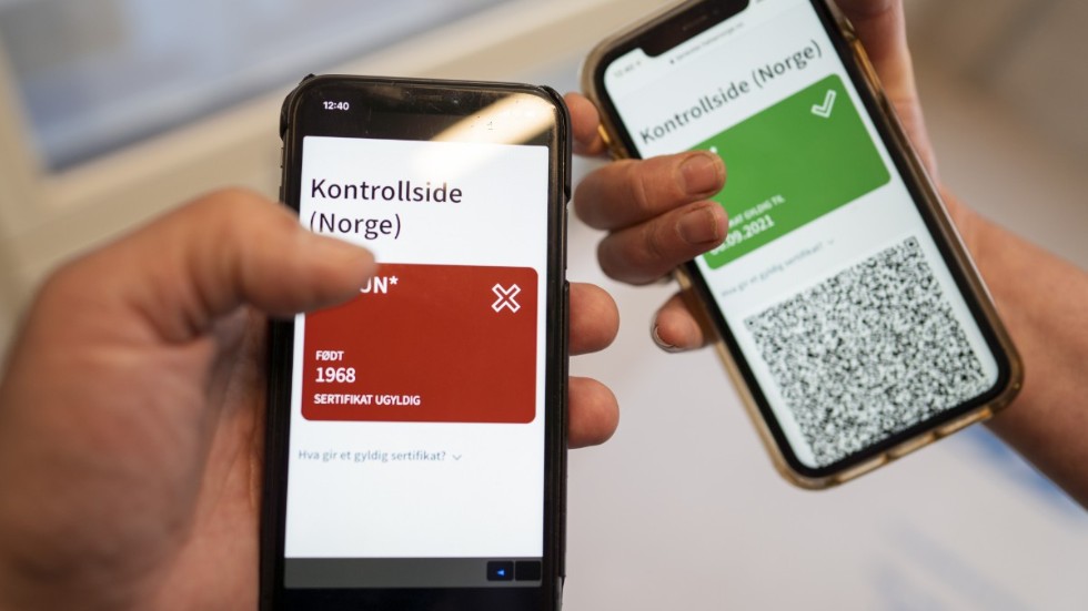 Att lägga upp bilder på QR-koden som visar om du haft covid-19 eller vaccinerats är dumt, varnar hälsominister Bent Høie.