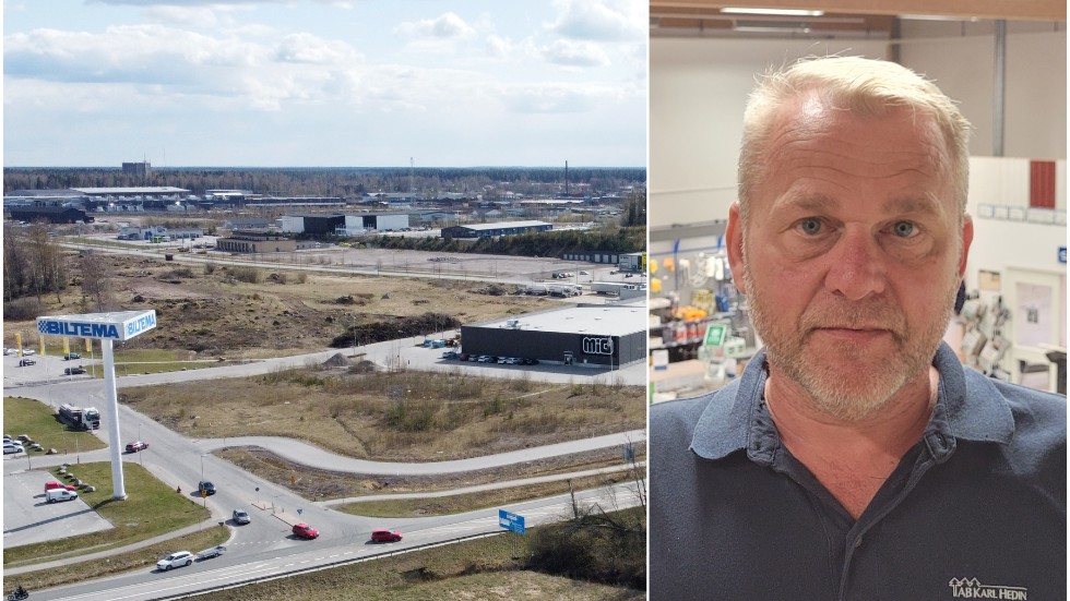 En bygghandel kan bli först ut på det planerade handelsområdet Heden på Lövåsen. Niklas Segendorff är områdeschef på Karl Hedin bygghandel.
