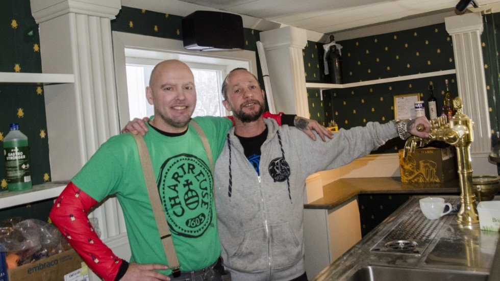 Ägarna Jimmy Nygren, till vänster, och Karl Olofsson, till höger, ser fram emot att öppna den nya restaurangen.