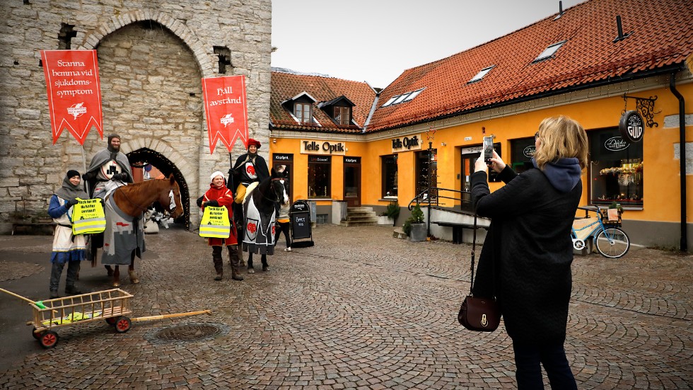 Covid-riddarna fick en lugn mellandagsrea i Visby.