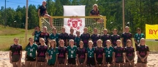 Handboll på stranden vid Skogshaga