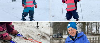 Här lär sig förskolebarn i Vadstena åka längdskidor