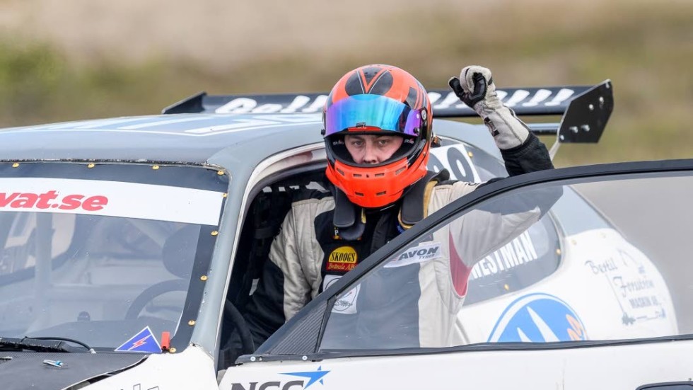 SILVER. Linus Westman tog SM-silver i rallycross. (Arkivbild)