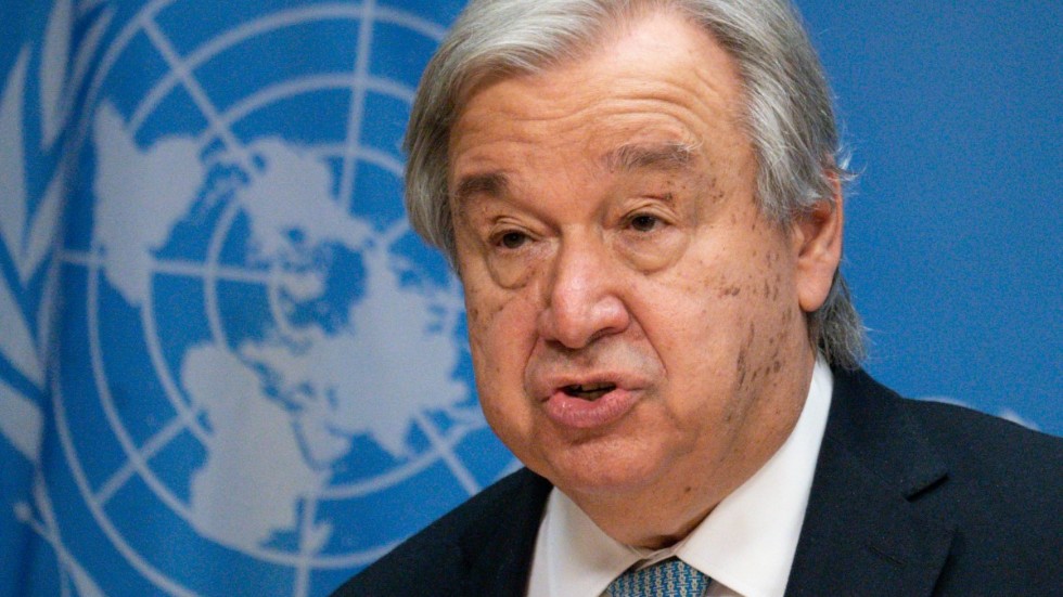 FN-chefen António Guterres har pratat i telefon med Rysslands president Vladimir Putin. Arkivbild.