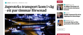 Ny jättetransport på väg till Piteå