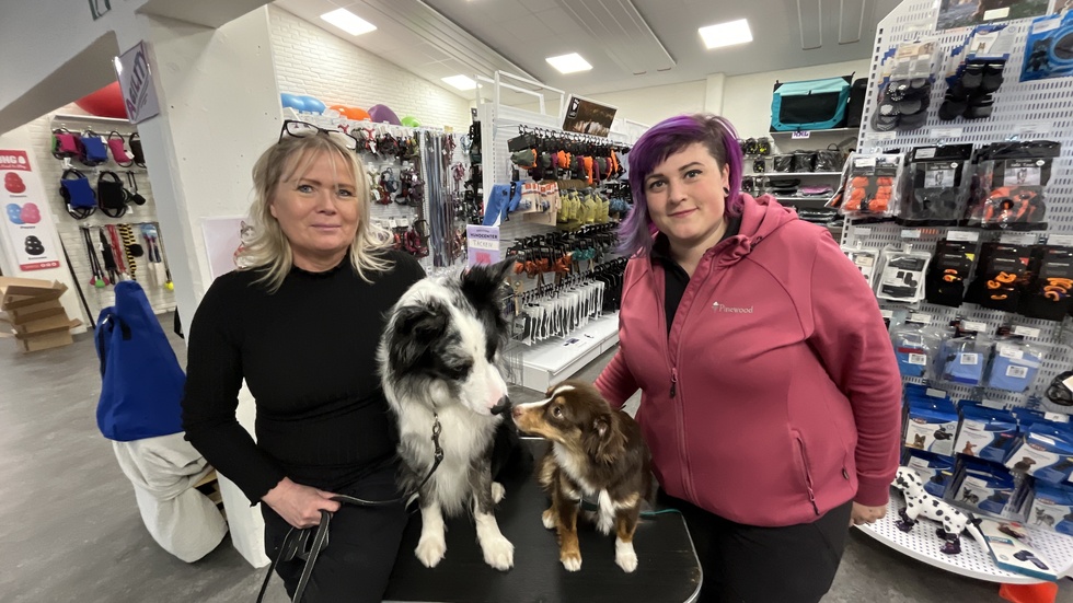 Loise Friberg och Ingela Bobits på Eskilstuna Hundcenter.