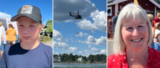 Spektakulära räddningen - Helikopter firade personer ur vattnet