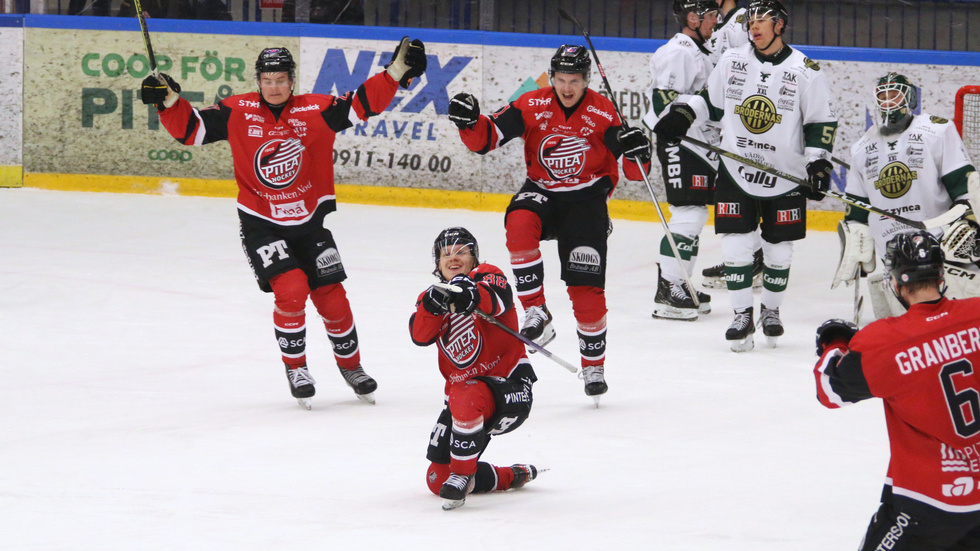 Linus Hedman avgjorde för Piteå Hockey när bara dryga minuten återstod. Vinsten var lagets andra i kvalserien. "Grymt skönt att äntligen vinna", tyckte matchhjälten. 