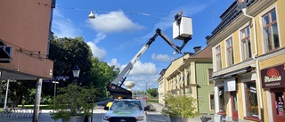 Här förbereds för jul – mitt i juli