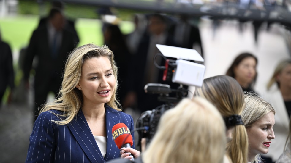 Ebba Busch (KD), energi- och näringsminister, inför riksmötets öppnande.
