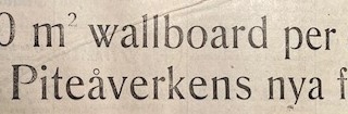 Ur PT:s arkiv: Nya wallboardfabriken ökar exporten