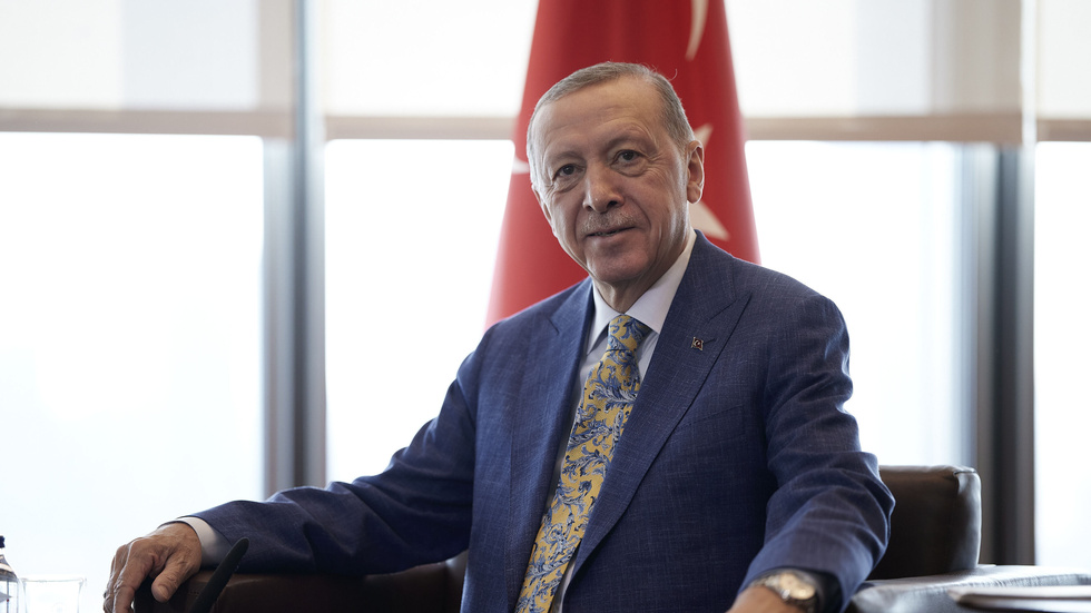 Turkiets president Recep Tayyip Erdogan skickade in Sveriges Natoansökan till parlamentet på måndagen. Arkivbild.