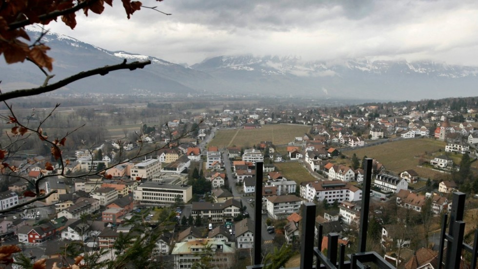 Liechtenstein har drabbats av mindre jordbävningar. Arkivbild av huvudstaden Vaduz.