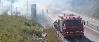 Gnistbildning trolig orsak bakom gräsbrand