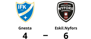 Förlust för Gnesta mot Eskil.Nyfors med 4-6